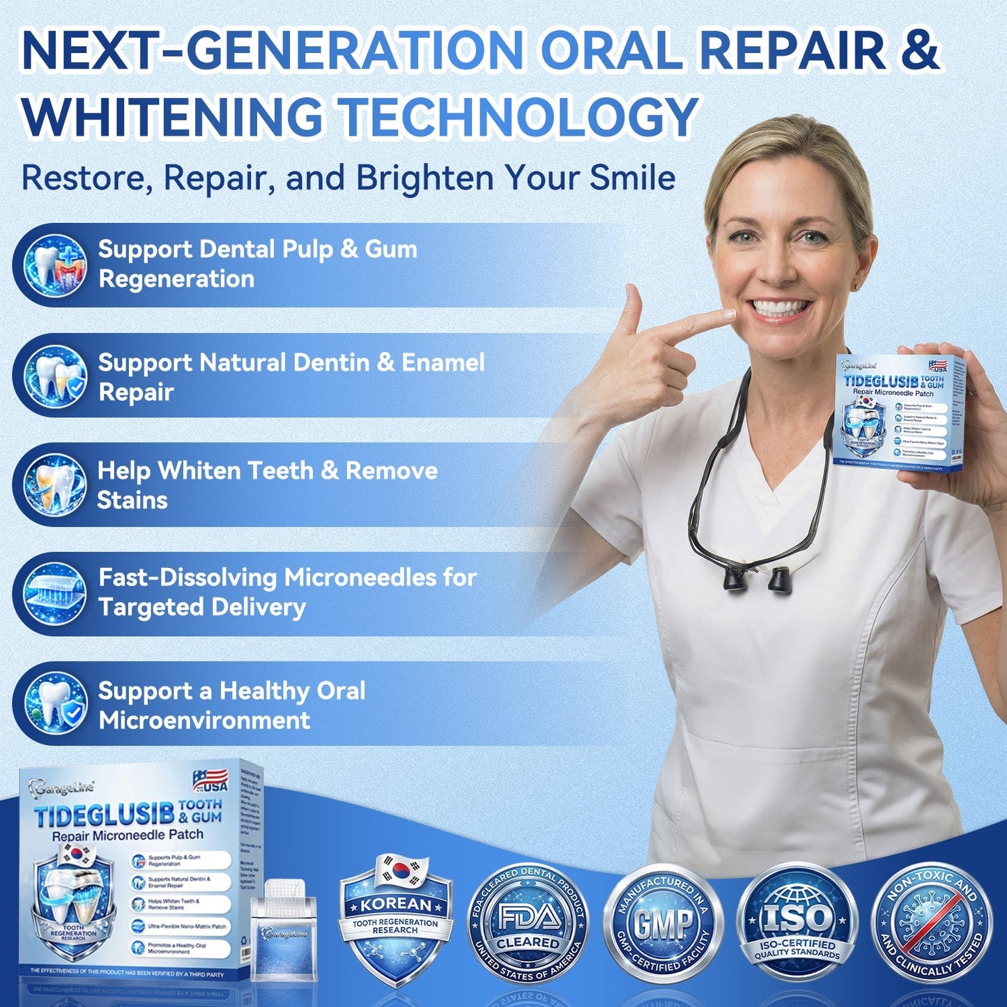 GаrаgеLіnе® 🦷 Tideglusib Oral Strips 💡 Fast-Dissolving Tooth & Gum Care for Stronger, Healthier Smiles 😁