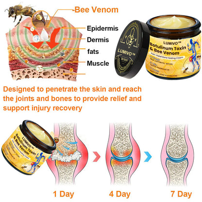 ⏰FLASH SALE: 59% OFF🔥LUMIVO™ Botulinum Toxin & Bee Venom Pain-Relief Bone Healing Cream