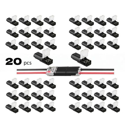 🔥Last Day Promotion 49% OFF - Double-Wire Plug-in Connector Led Light Strip Connectors 2 Pin