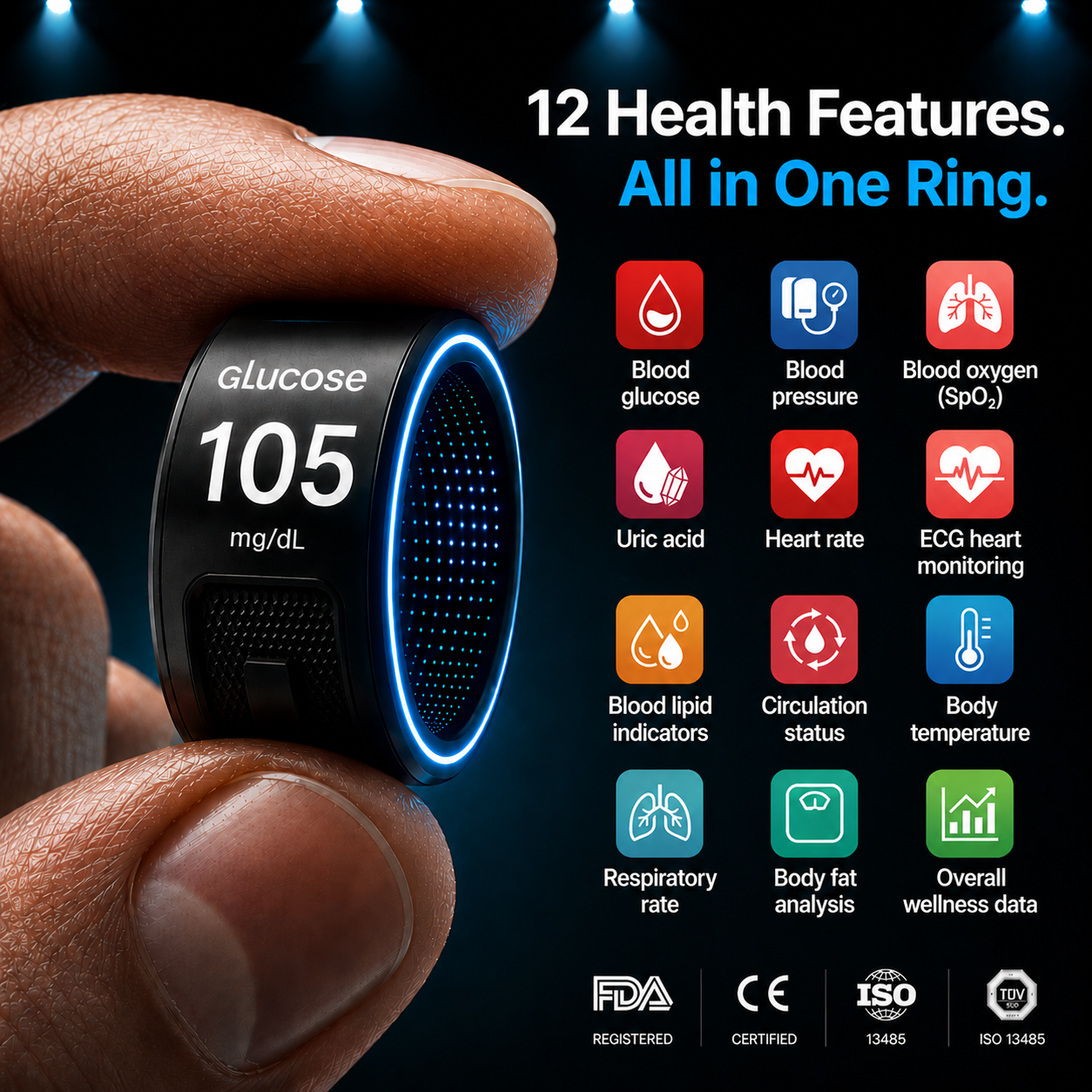 🎉 75% OFF Limited Release🔥Pryxo™ G1 Non-Invasive Smart Ring