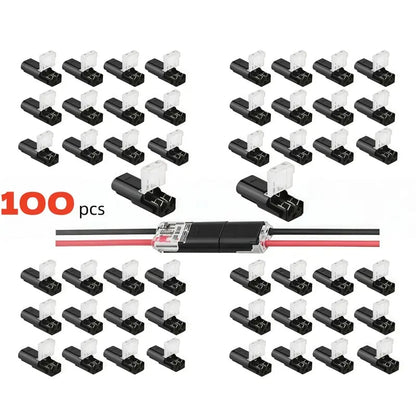 🔥Last Day Promotion 49% OFF - Double-Wire Plug-in Connector Led Light Strip Connectors 2 Pin